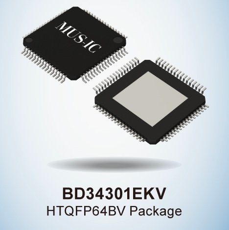 高音質オーディオ機器向け32bit D/AコンバータIC「BD34301EKV」の一般販売を開始 ローム初、最高峰「MUS-IC™」シリーズのDACチップが、クラシック音楽を豊かに表現